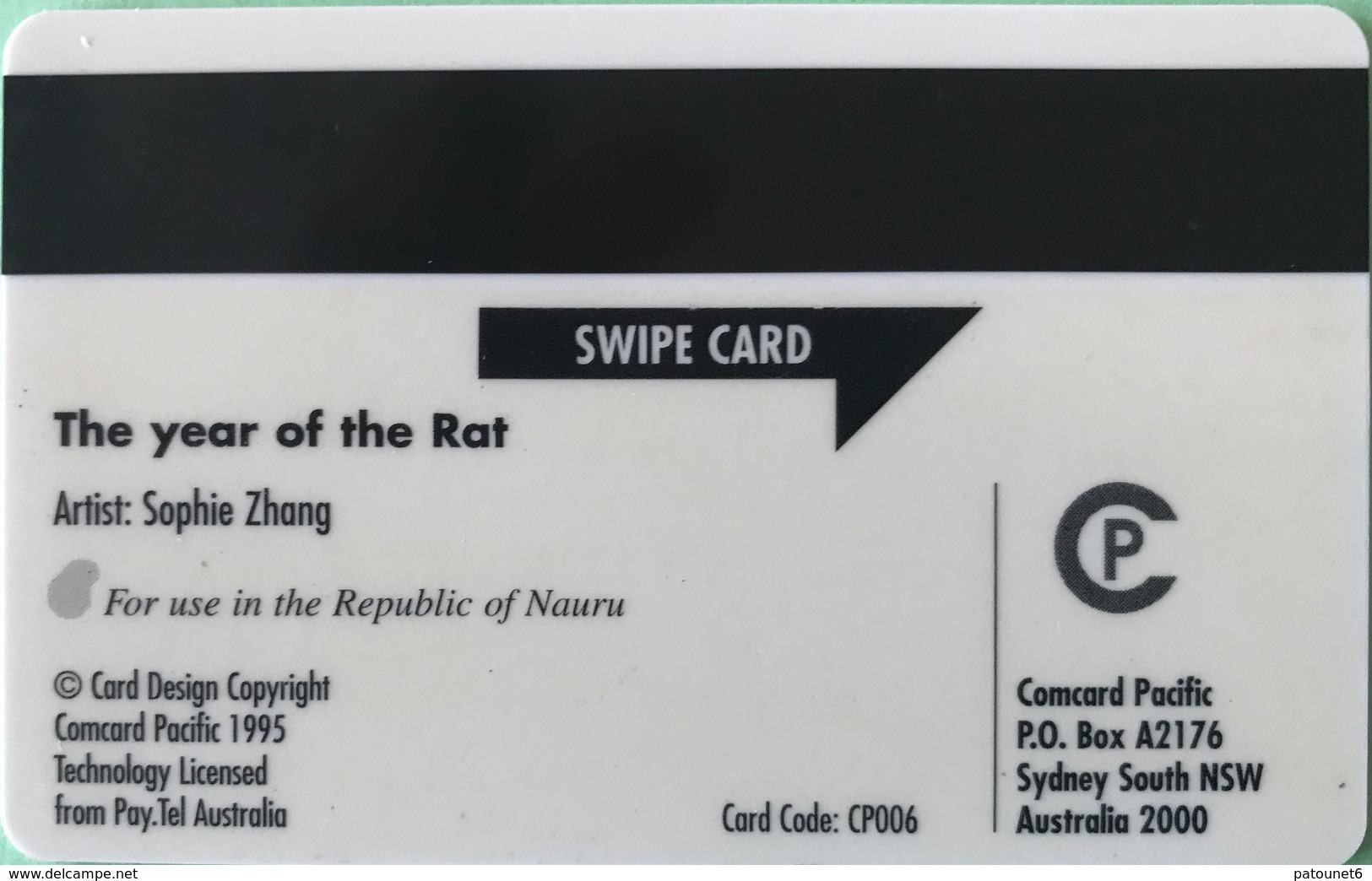 NAURU  -  Card  -  FAKE  -  ComCard Pacific  -  The Year O The Rat  -  $10 - Nauru