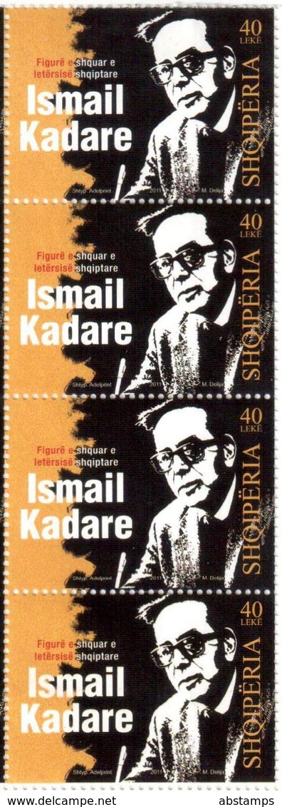 Albania Stamps 2011. Ismail Kadare. Strip Of 4. MNH - Albania