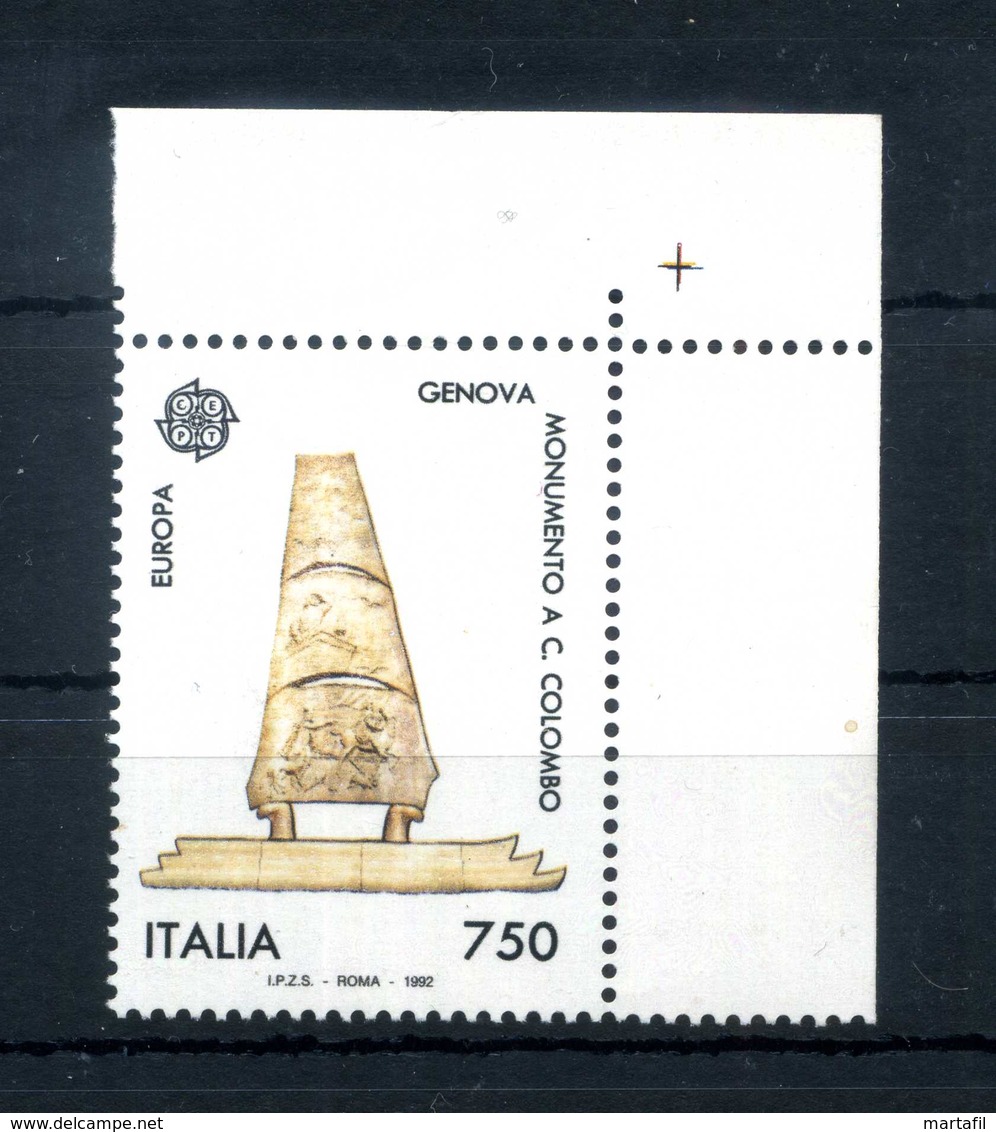 1992 Rep. It. VARIETA' CERTIFICATO Stampa Evanescente (SS. N.1993 / SS Spec. N.1625aa) - Varietà E Curiosità