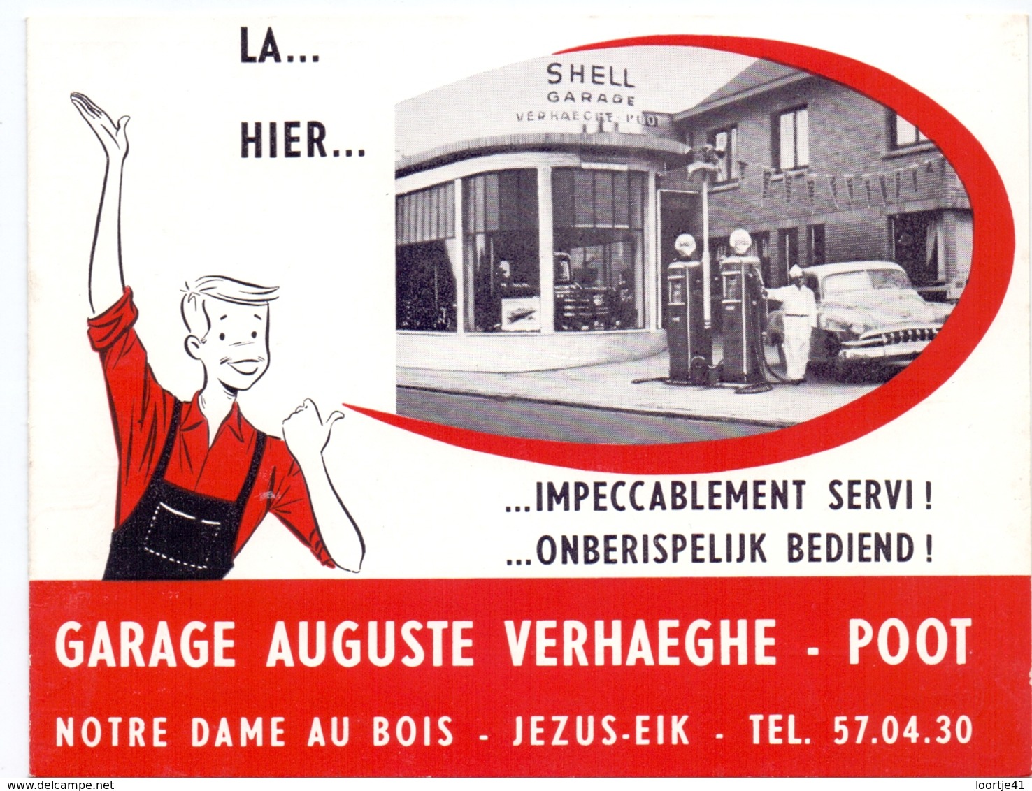 Pub Reclame - Shell Garage Auguste Verhaeghe - Poot - Notre Dame Au Bois - Jezus Eik - Advertising