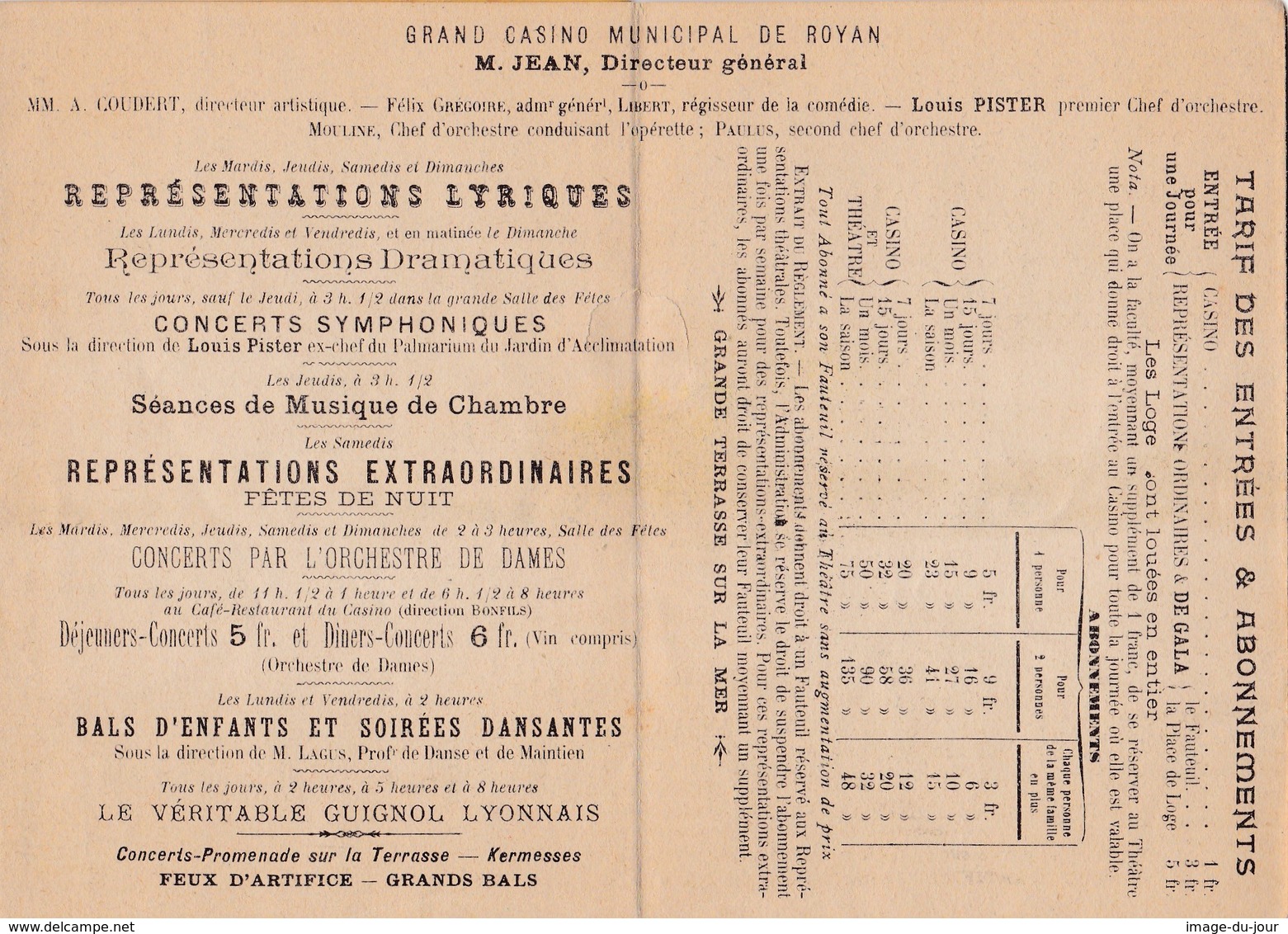 ROYAN 1897 CHEMIN DE FER DE L' ETAT MAGNIFIQUE DÉPLIANT TOURISTIQUE ( Voir Toutes Les Photos ) - Dépliants Touristiques