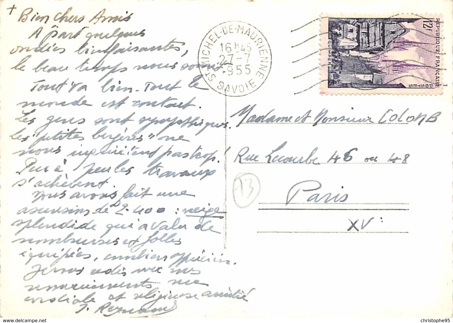 73 .n° 21438 . St Michel De Maurienne .carte Postale Photo .vue Generale .cpsm .10.5 X 15cm . - Saint Michel De Maurienne