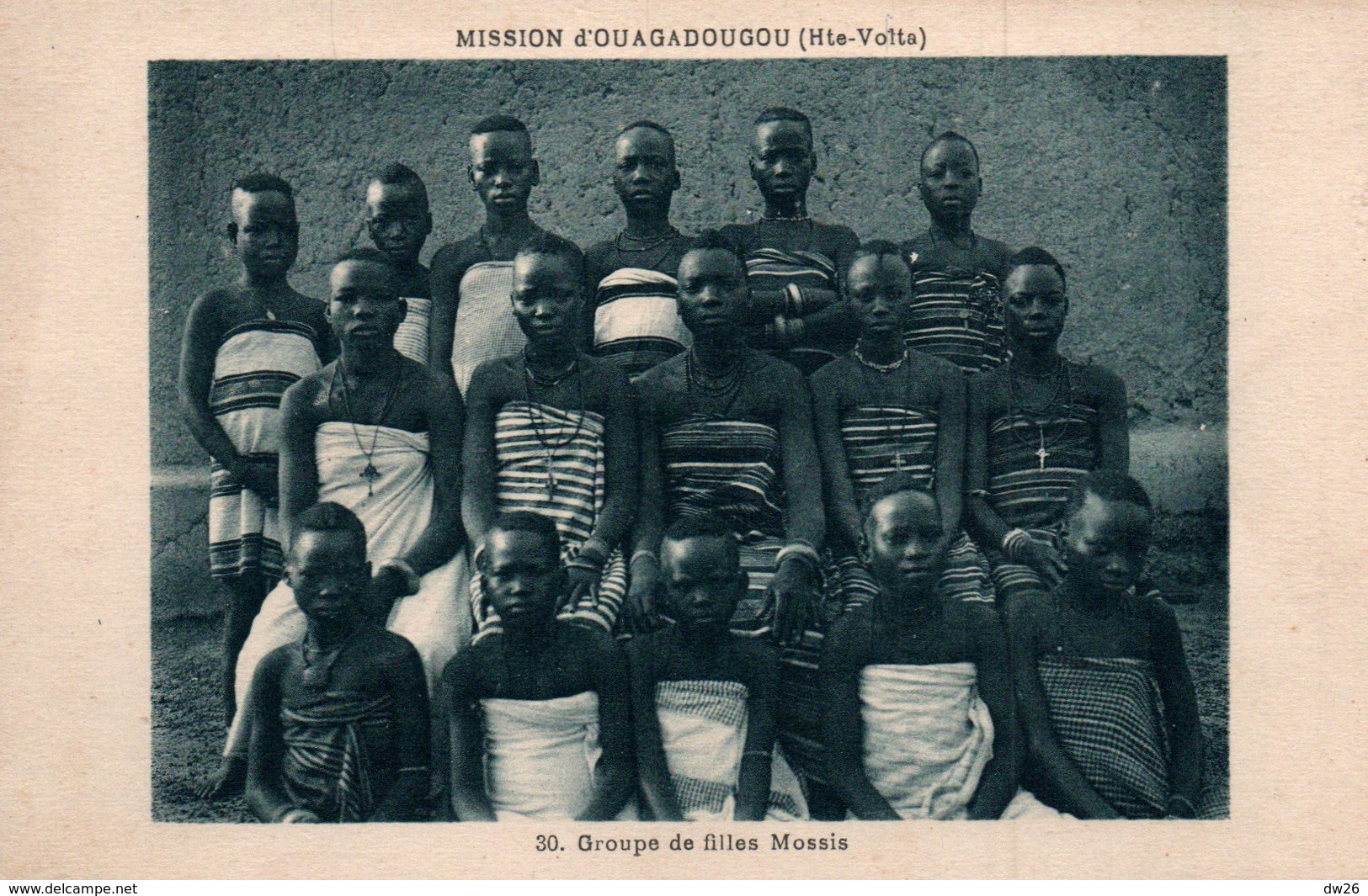 Groupe De Filles Mossis (Haute-Volta) Mission D'Ouagadougou - Carte N° 30 - Afrique
