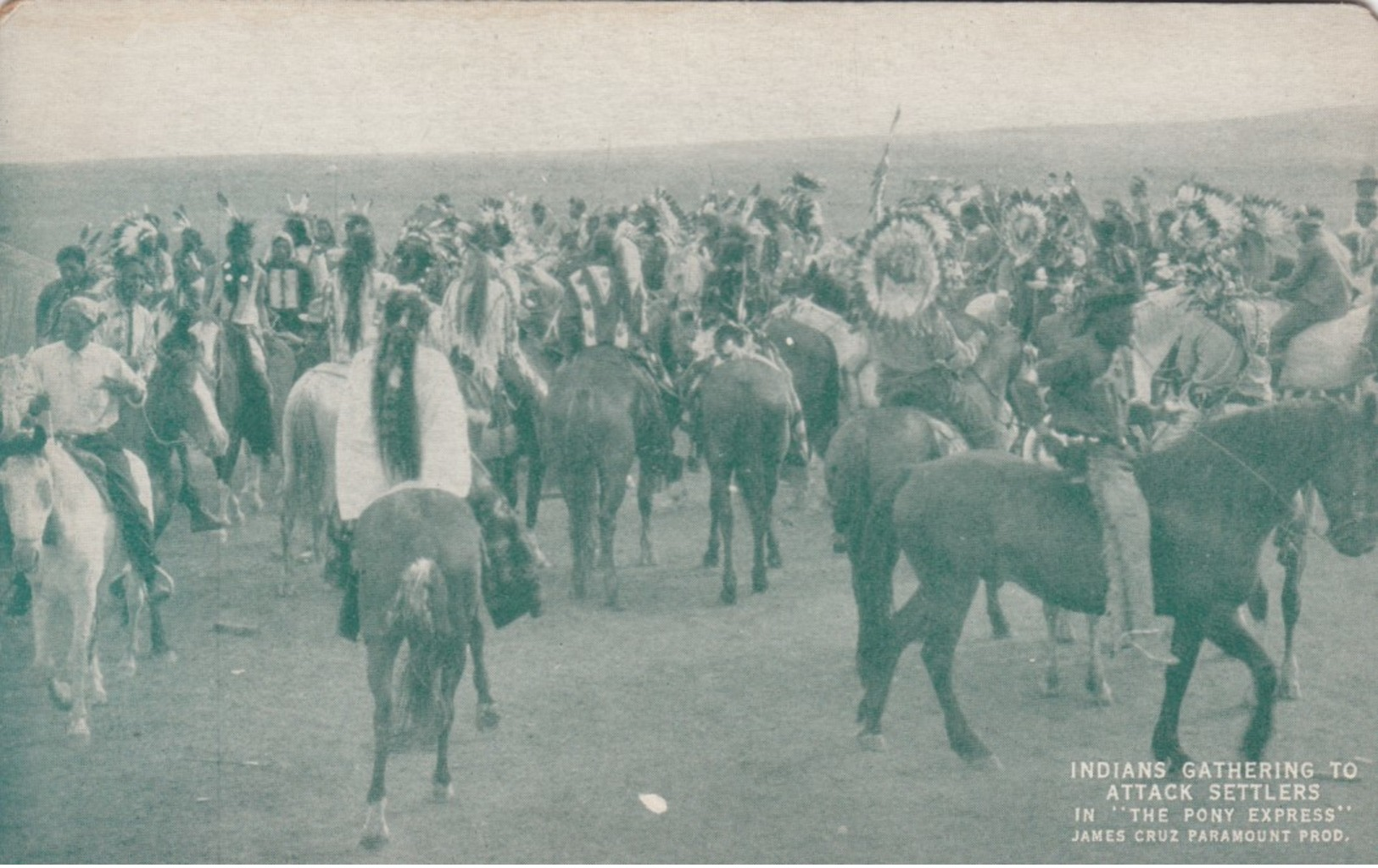 Indians Gathering To Attack Settlers, 20-30s - Indiens D'Amérique Du Nord