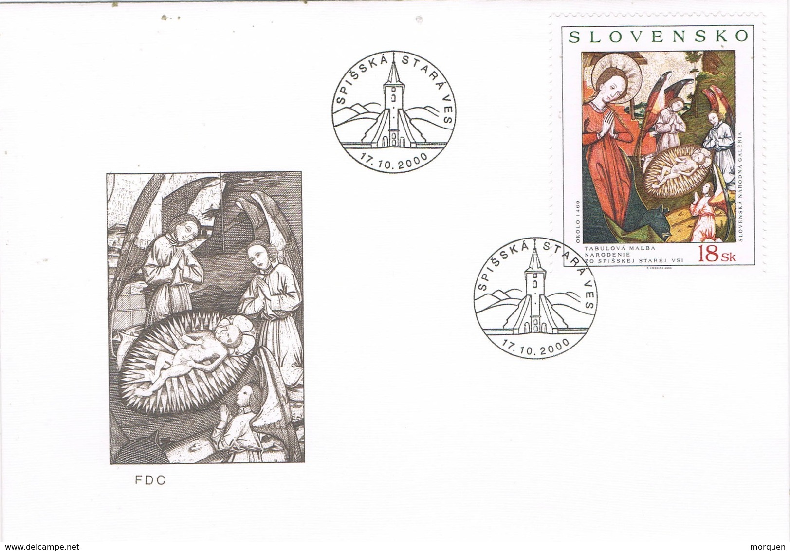 35746. Carta F.D.C. SPISSKA STARA VES (Eslovaquia) 2000. Pintor OKOLO - FDC