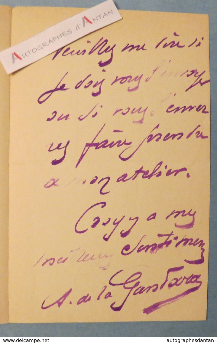 L.A.S Antonio De La GANDARA Peintre Graveur Dessinateur - Croquis Livre Henri ROCHEFORT - Lettre Autographe - Painters & Sculptors