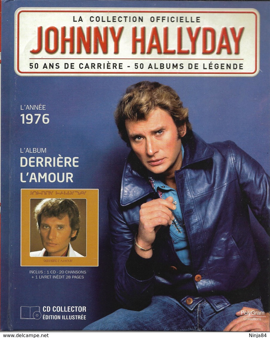 LIVRE + CD  Johnny Hallyday / Michel Mallory /Eddie Cochran / Charles Aznavour  "  Derrière L'amour  " - Autres - Musique Française