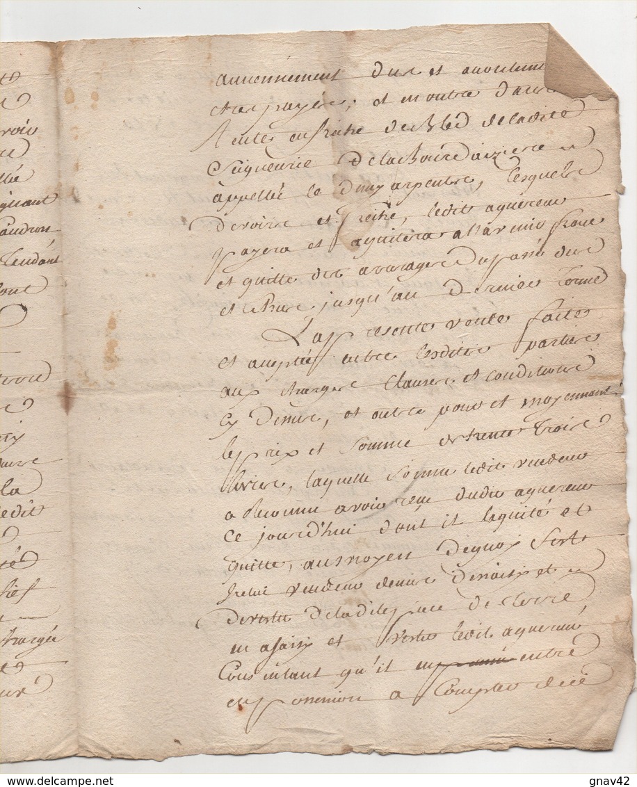 Touraine Montlouis 1780 - Manuscrits