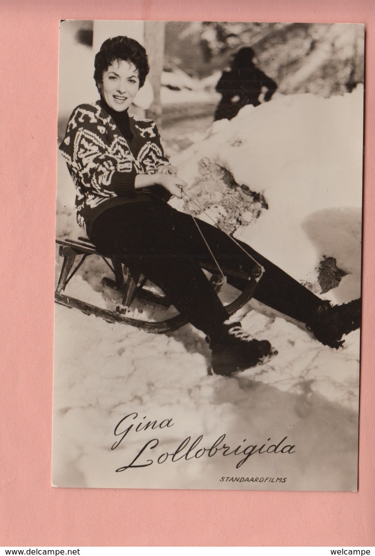 OLD POSTCARD -   FILM - MOVIE STAR - GINA LOLLOBRIGIDA - WINTERSPORT - ED. TAKKEN  3207 - Sonstige & Ohne Zuordnung