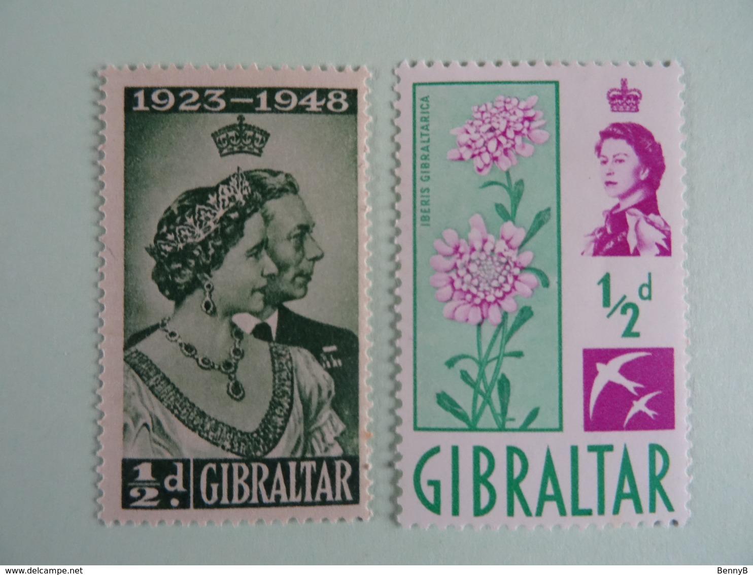 GIBRALTAR - 2 TIMBRES MNH++   -    N°119 Yvert (1948) Et 145 (1960)    -     Neufs Avec Gomme D'origine - Gibraltar