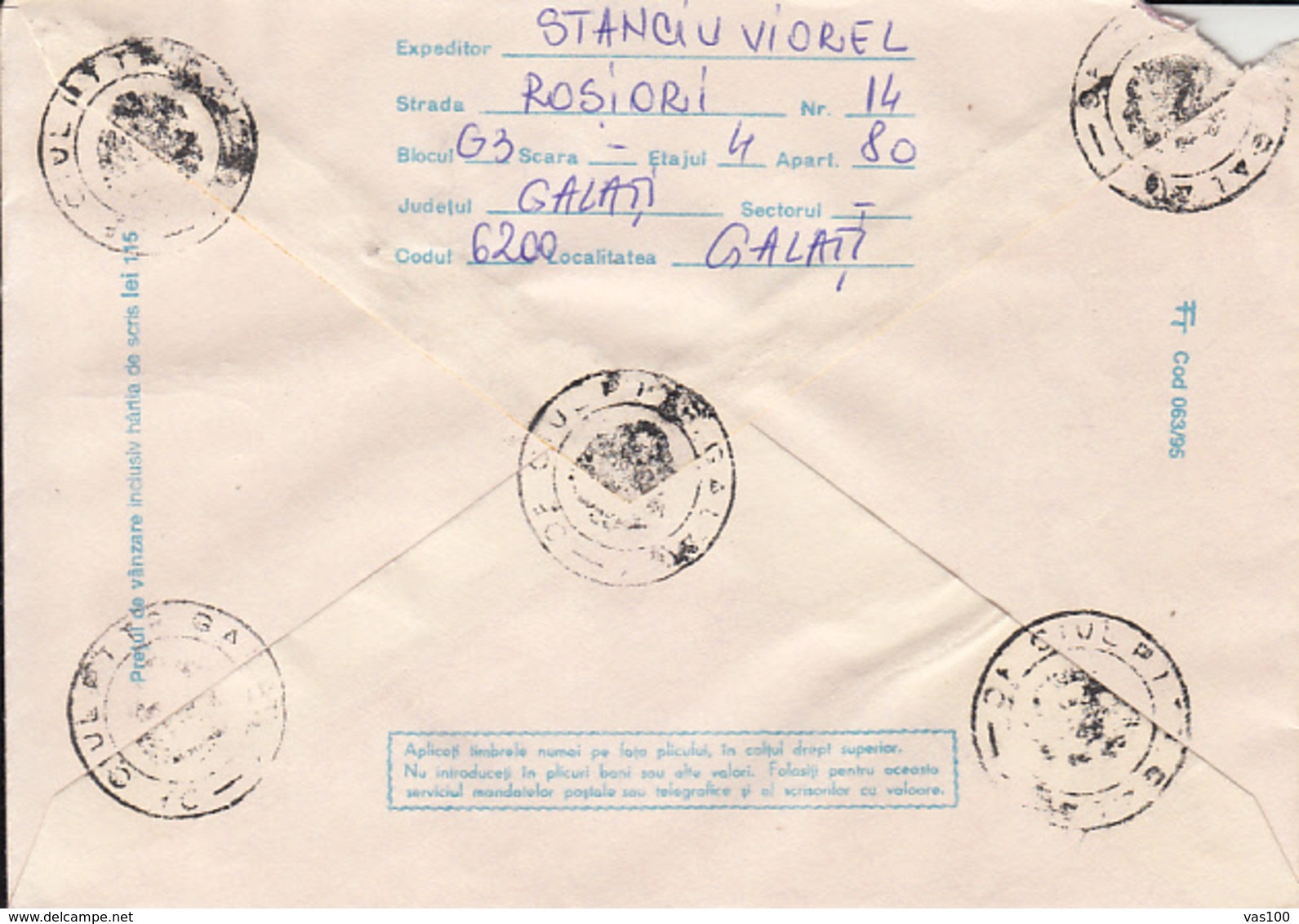 HEALTH, PHARMACY, LOUIS PASTEUR INSTITUTE, VACCINES, COVER STATIONERY, ENTIER POSTAL, 1995, ROMANIA - Pharmacy