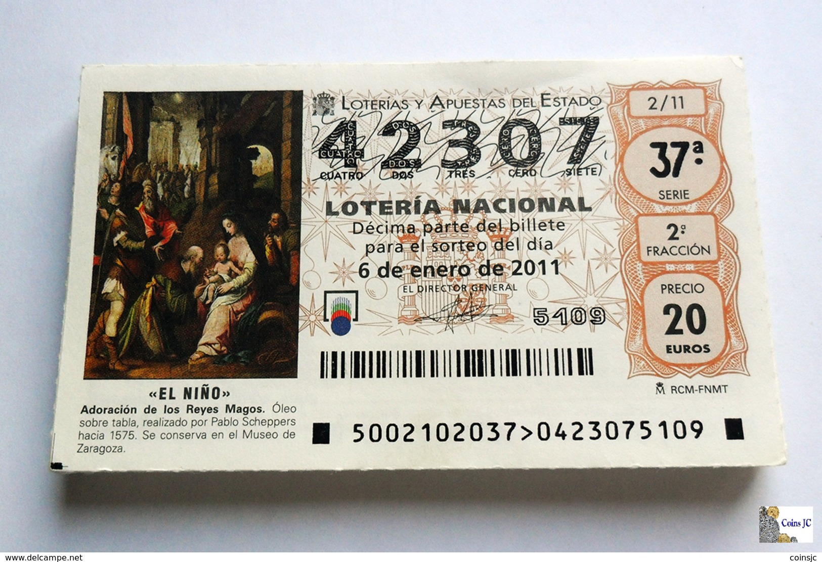 ESPAÑA - LOTERIA NACIONAL - AÑO  2011 Completo - 51 Décimos - Billetes De Lotería