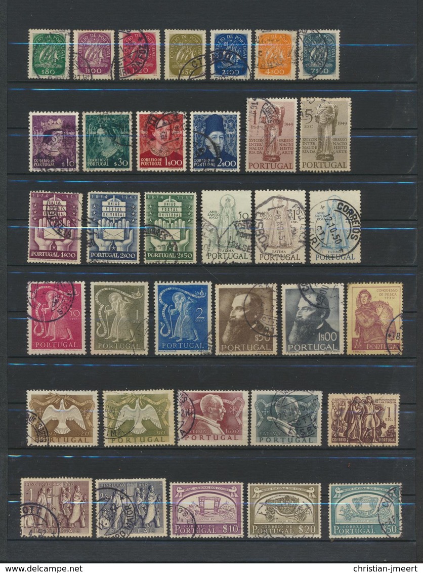 PORTUGAL grosse collection - voir état sur 18 scans  679 timbres diff. très fort soigné