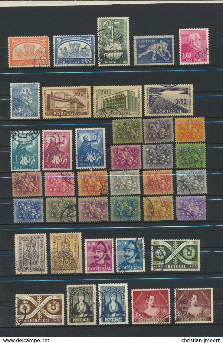 PORTUGAL grosse collection - voir état sur 18 scans  679 timbres diff. très fort soigné