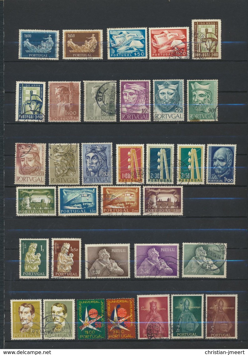 PORTUGAL grosse collection - voir état sur 18 scans  679 timbres diff. très fort soigné