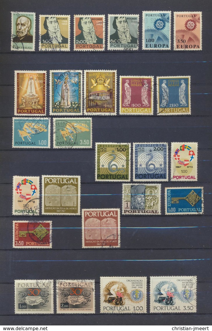 PORTUGAL grosse collection - voir état sur 18 scans  679 timbres diff. très fort soigné