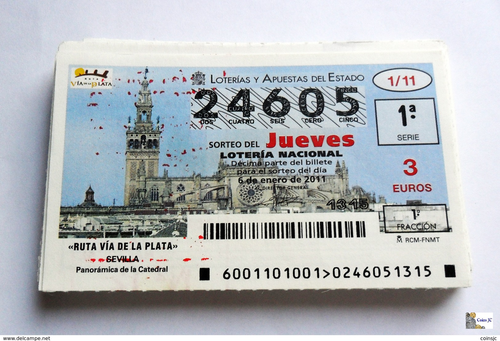 ESPAÑA - LOTERIA NACIONAL Del JUEVES - AÑO  2011 Completo - 52 Décimos - Billetes De Lotería