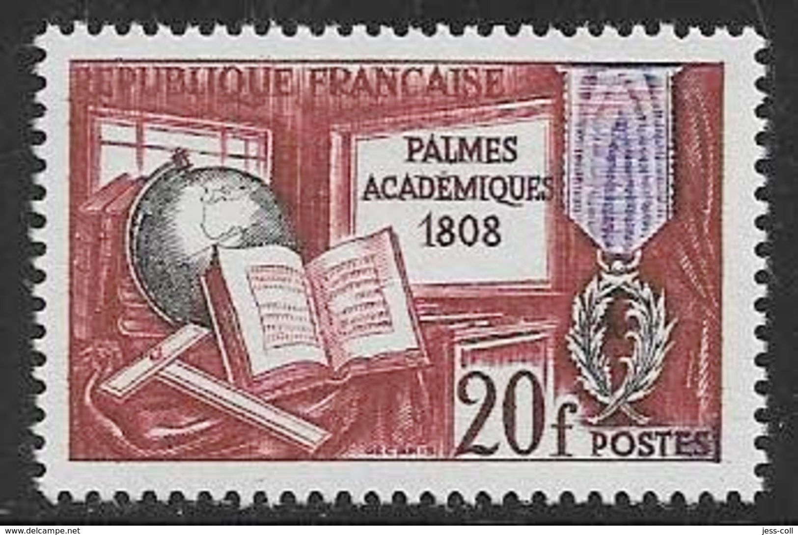 Maury 1190 - 20 F Palmes Académiques - * - Nuovi