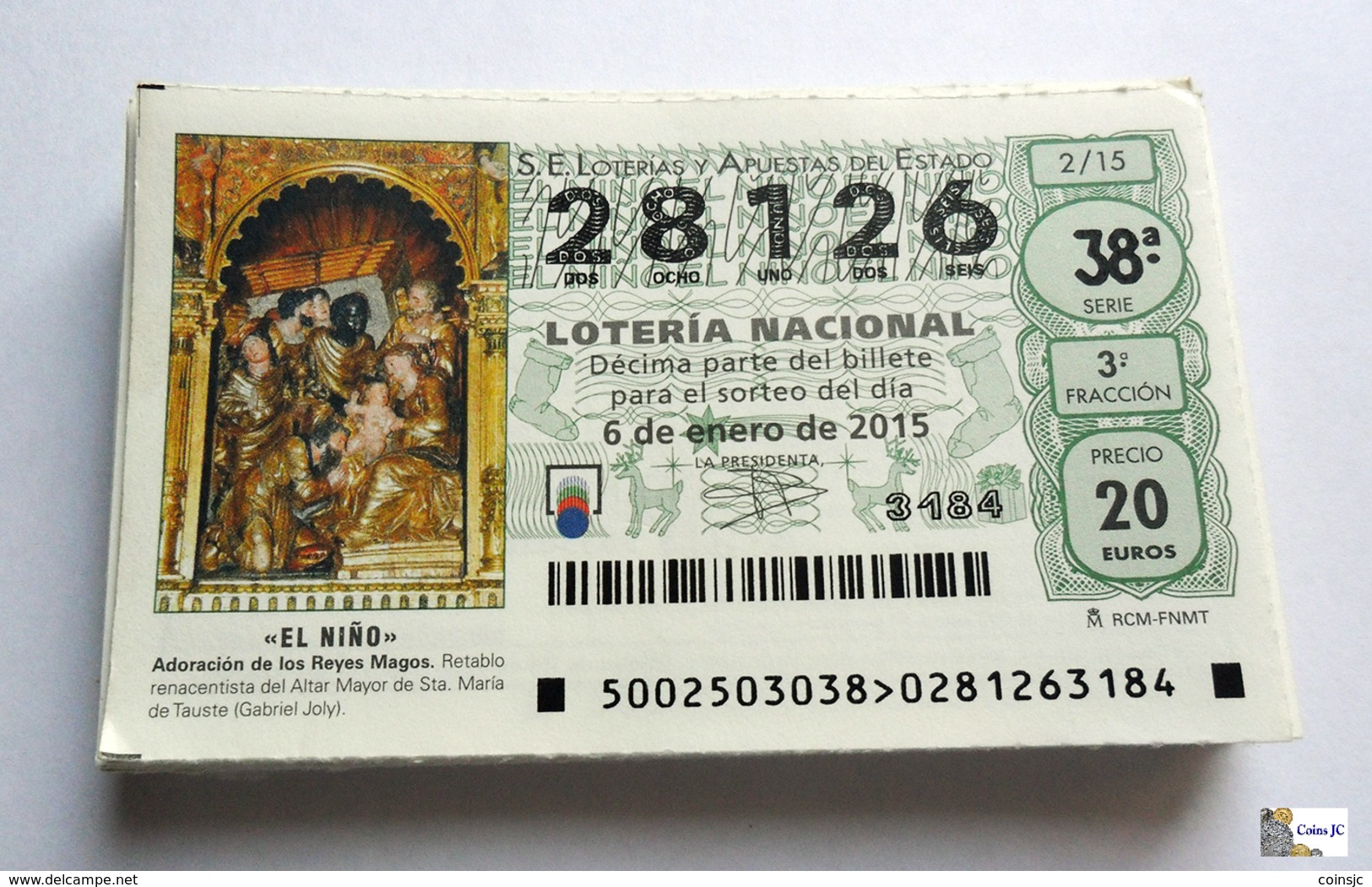 ESPAÑA - LOTERIA NACIONAL - AÑO:  2015 Completo - 51 Décimos - Billetes De Lotería