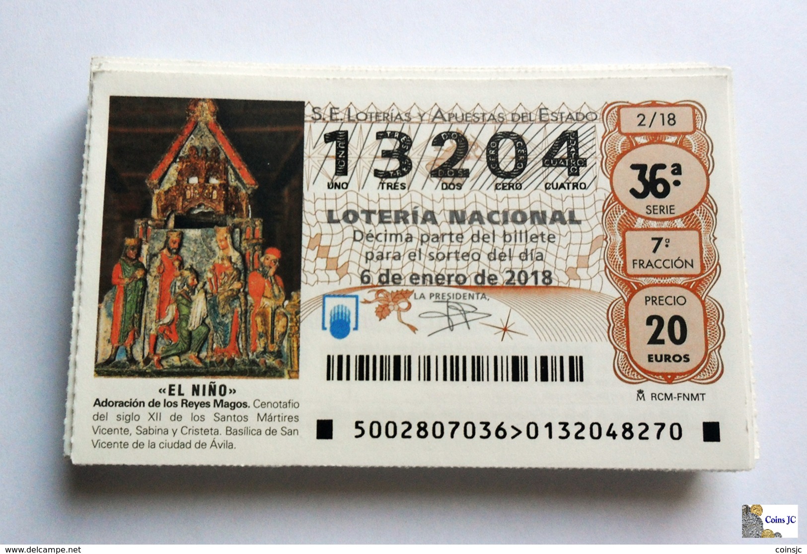 ESPAÑA - LOTERIA NACIONAL - AÑO:  2018 Completo - 51 Décimos - Billetes De Lotería