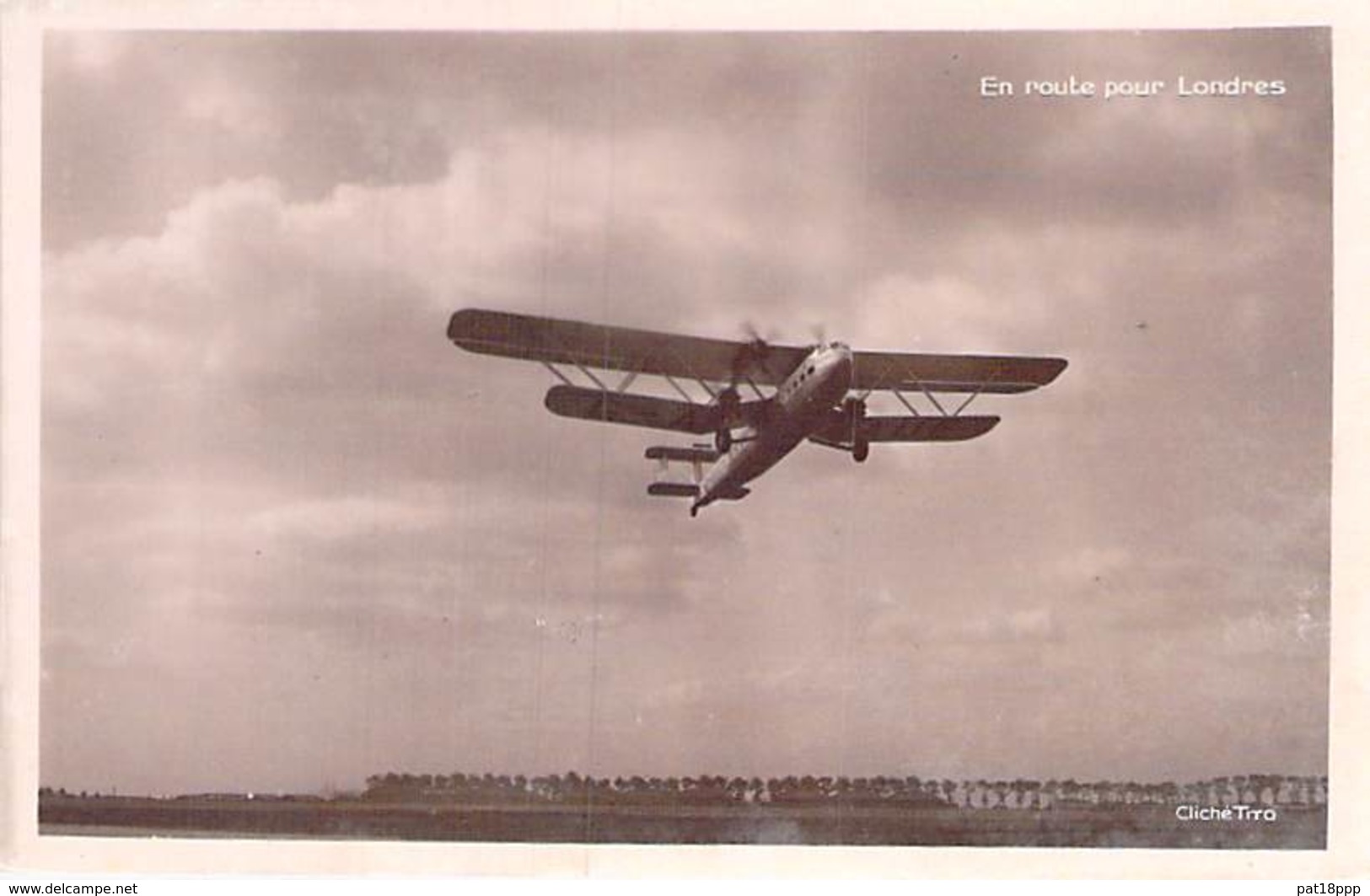 AVIATION Avion MILITARIA (entre 2 Guerres 1919-1938) " HANDLEY PAGE 42 " Quittant Le BOURGET Pour LONDRES - CPSM PF - 1919-1938: Entre Guerres
