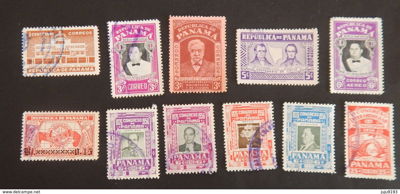 PANAMA PETIT  LOT OBLITÉRÉ ANNÉES 1955/1956 - Panama