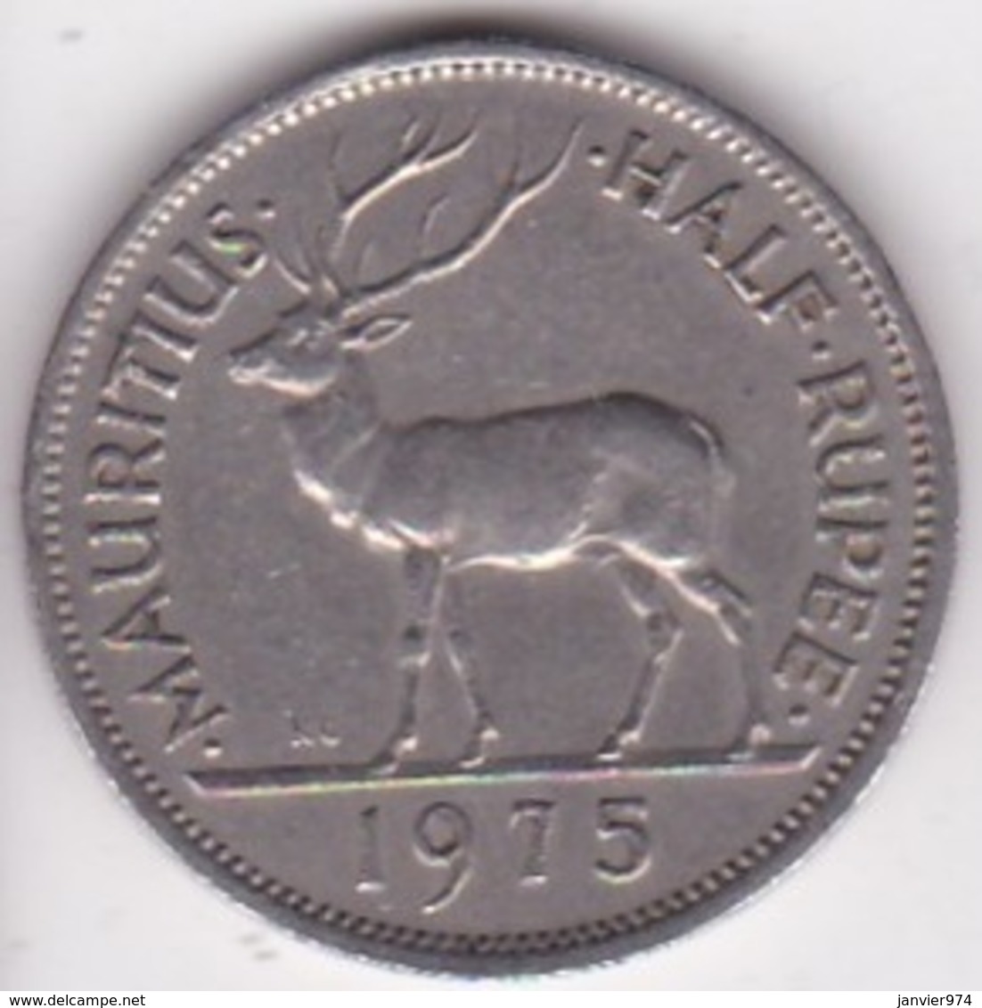 Ile Maurice 1/2 Rupee 1975  Elizabeth II. KM# 37 - Maurice