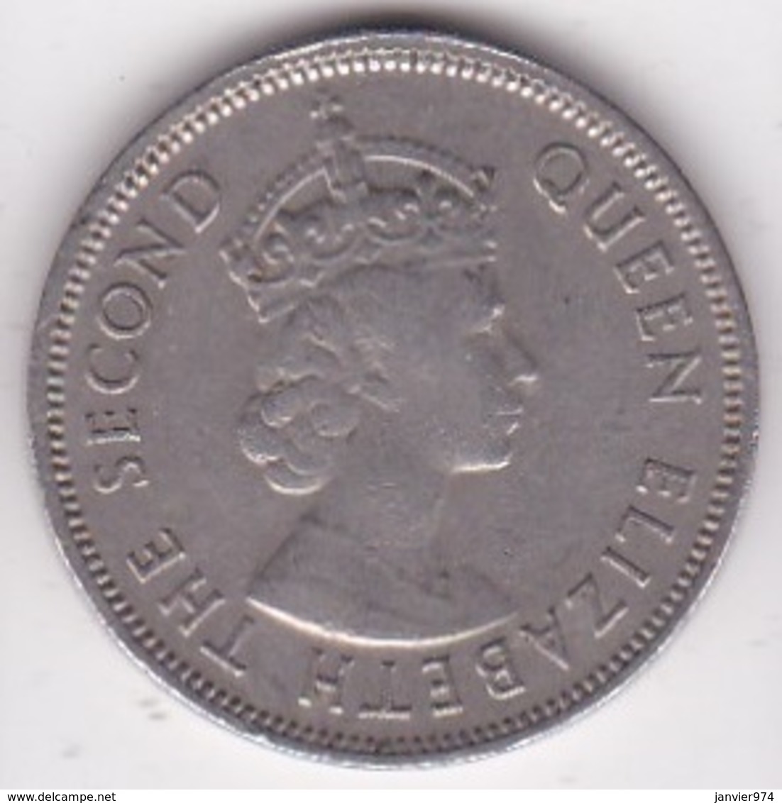 Ile Maurice 1/2 Rupee 1975  Elizabeth II. KM# 37 - Mauricio