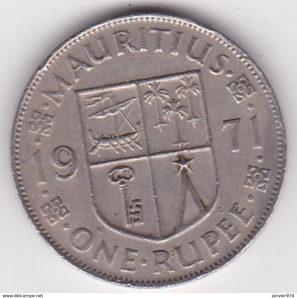 Ile Maurice One Rupee 1971 Elizabeth II. KM# 35 - Maurice