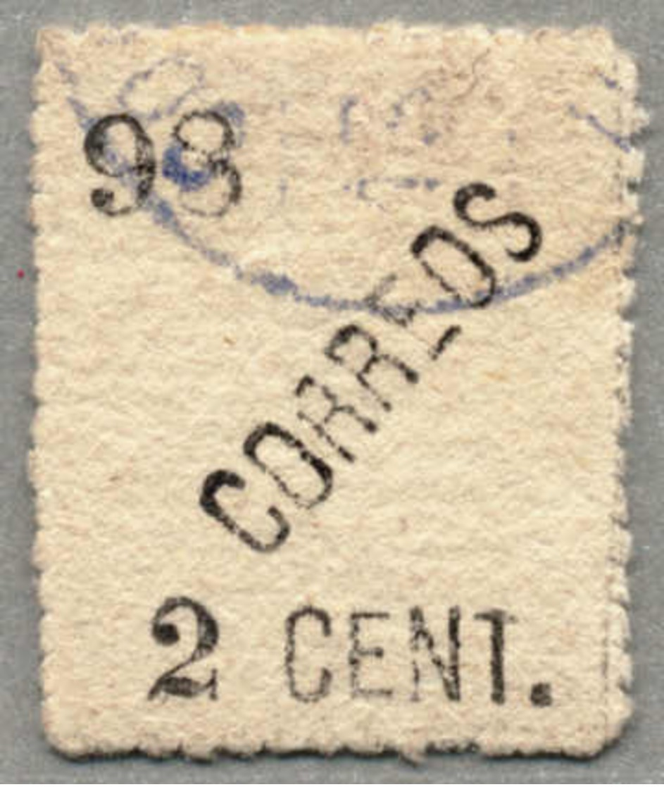 Gest. 1898, Spanish Outpost/La Union, 2 C., Black, Used, On Laid Paper, Serrated Perf. 13 1/2, Very Fresh And Attractive - Philippinen