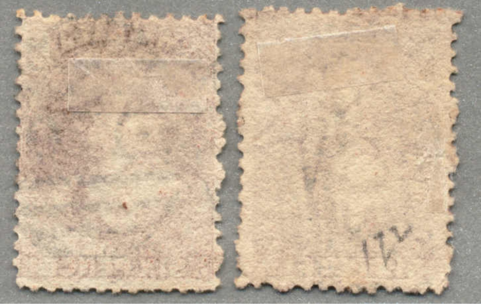 Gest. 1864-72, 6 D., Red Brown, Wmk Large Star, Perf 12 1/2, To Different Shades, One With Paper 0,07 Mm, Cancelled With - Andere & Zonder Classificatie