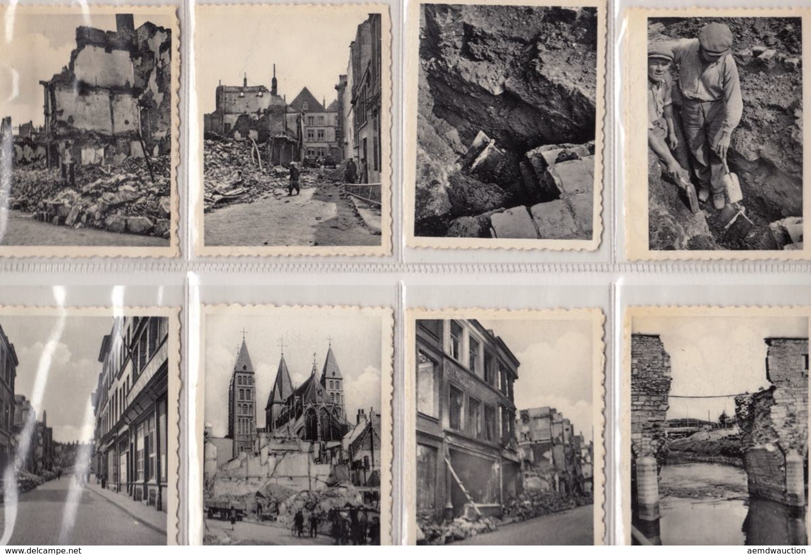 TOURNAI 1940. Ensemble 60 Petites Photos De Ruines N/b - Other & Unclassified