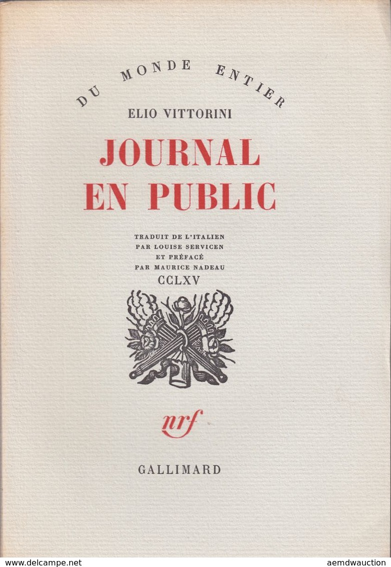 Elio VITTORINI - Journal En Public. Traduit De L'Italie - Unclassified