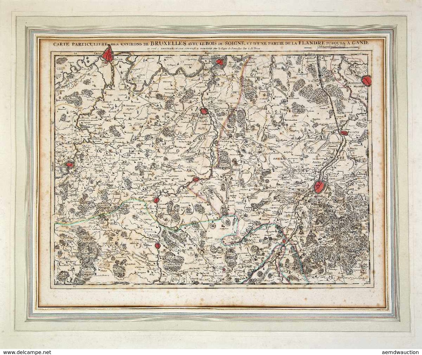 [BELGIQUE] Eugenius Henricus FRICX - Carte Particulière - Topographical Maps