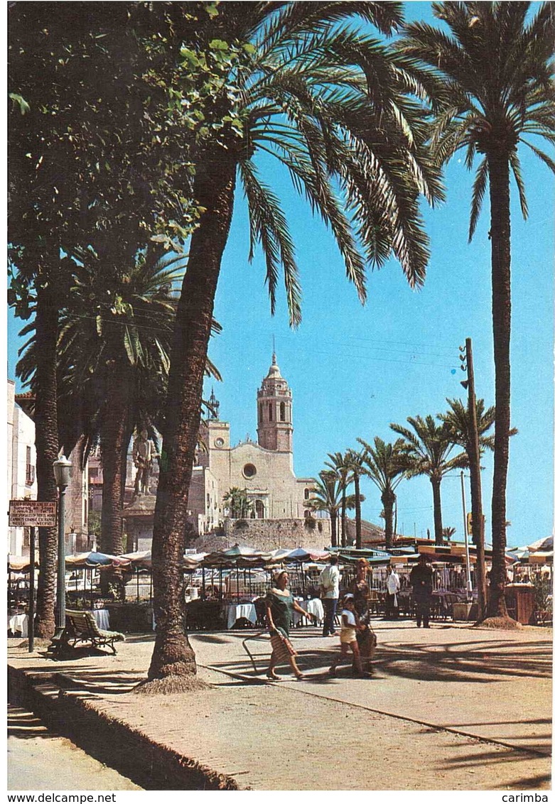 SITGES CARTOLINA PER BELGIO - Storia Postale