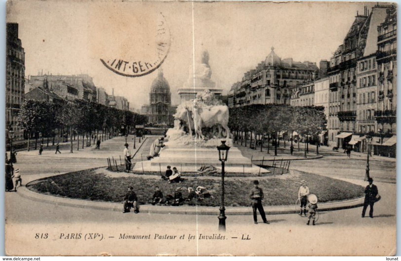 75 PARIS 15ème - Monument Pasteur Et Les Invalides   (la Ligne Blanche Milieu Est Un Défaut Du Scan) - Arrondissement: 15