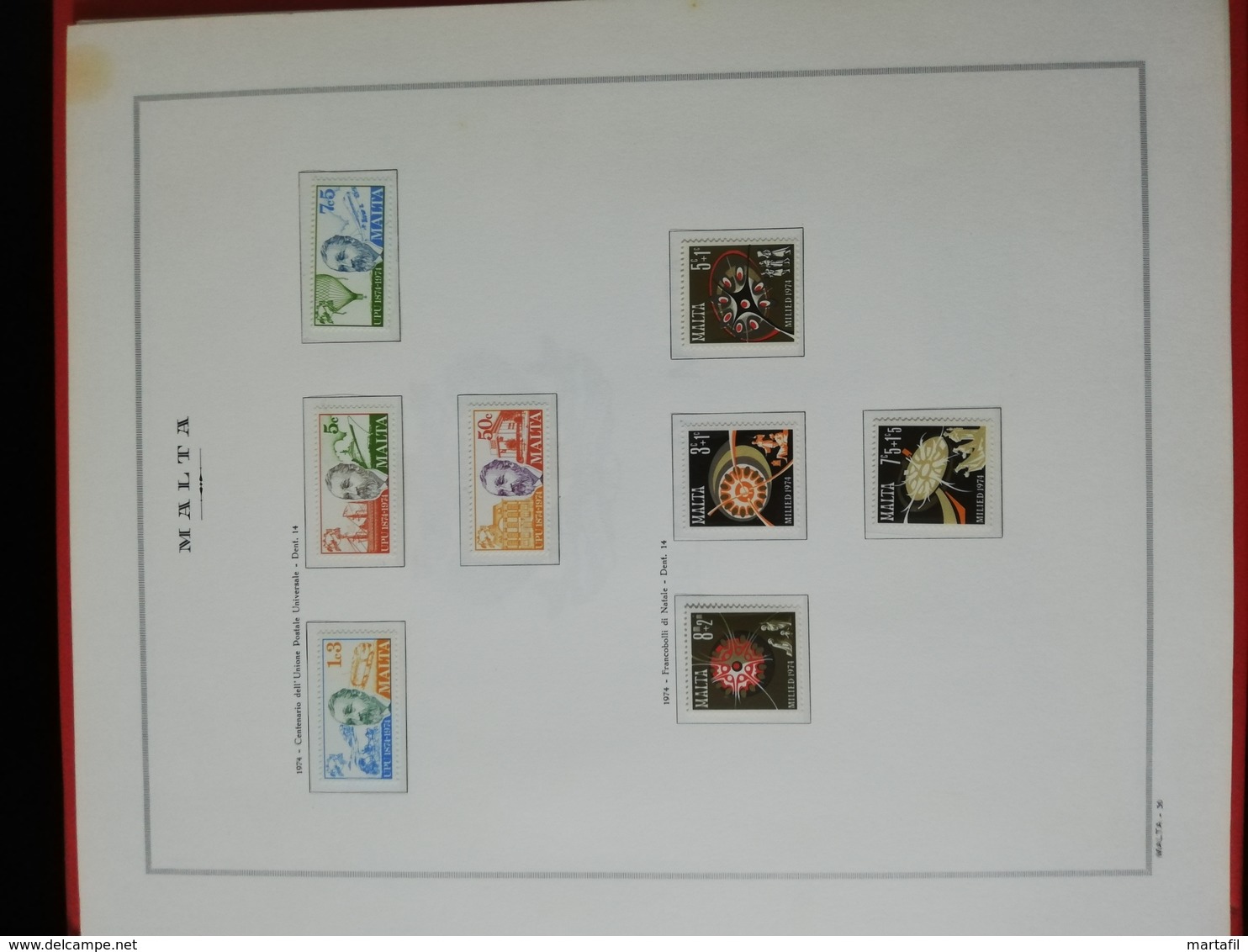 Malta COLLEZIONE Primo Periodo Repubblica MNH ** montato su Album ad anelli