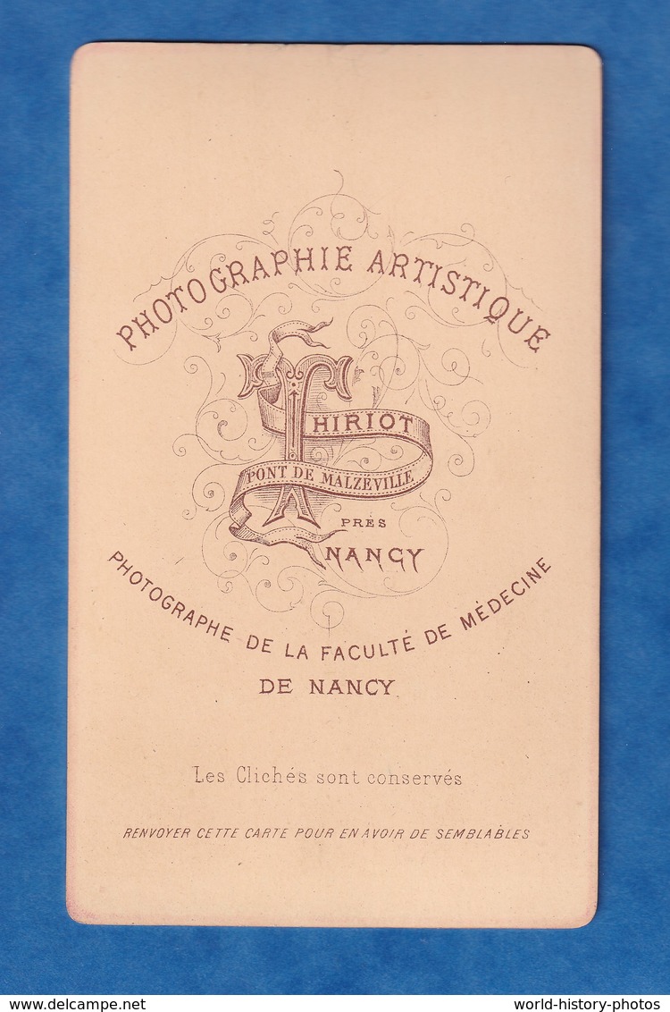 Photo Ancienne CDV Avant 1900 - NANCY - Portrait Etudiant Officier Ecole Eaux Et Forêts - Photographe Thiriot - Anciennes (Av. 1900)