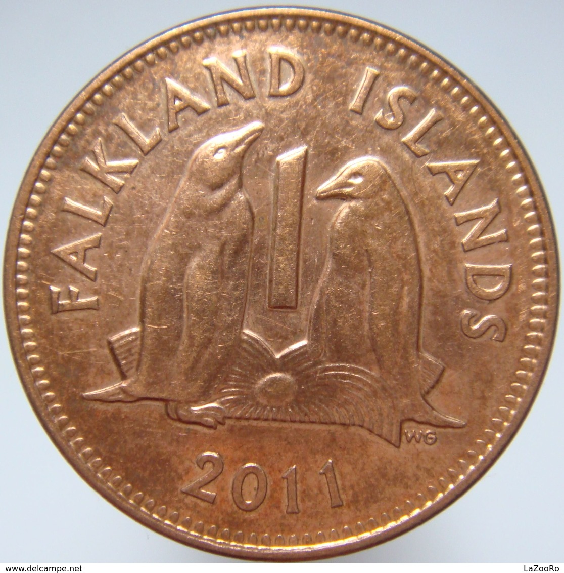 LaZooRo: Falkland Islands 1 Penny 2011 UNC - Malvinas