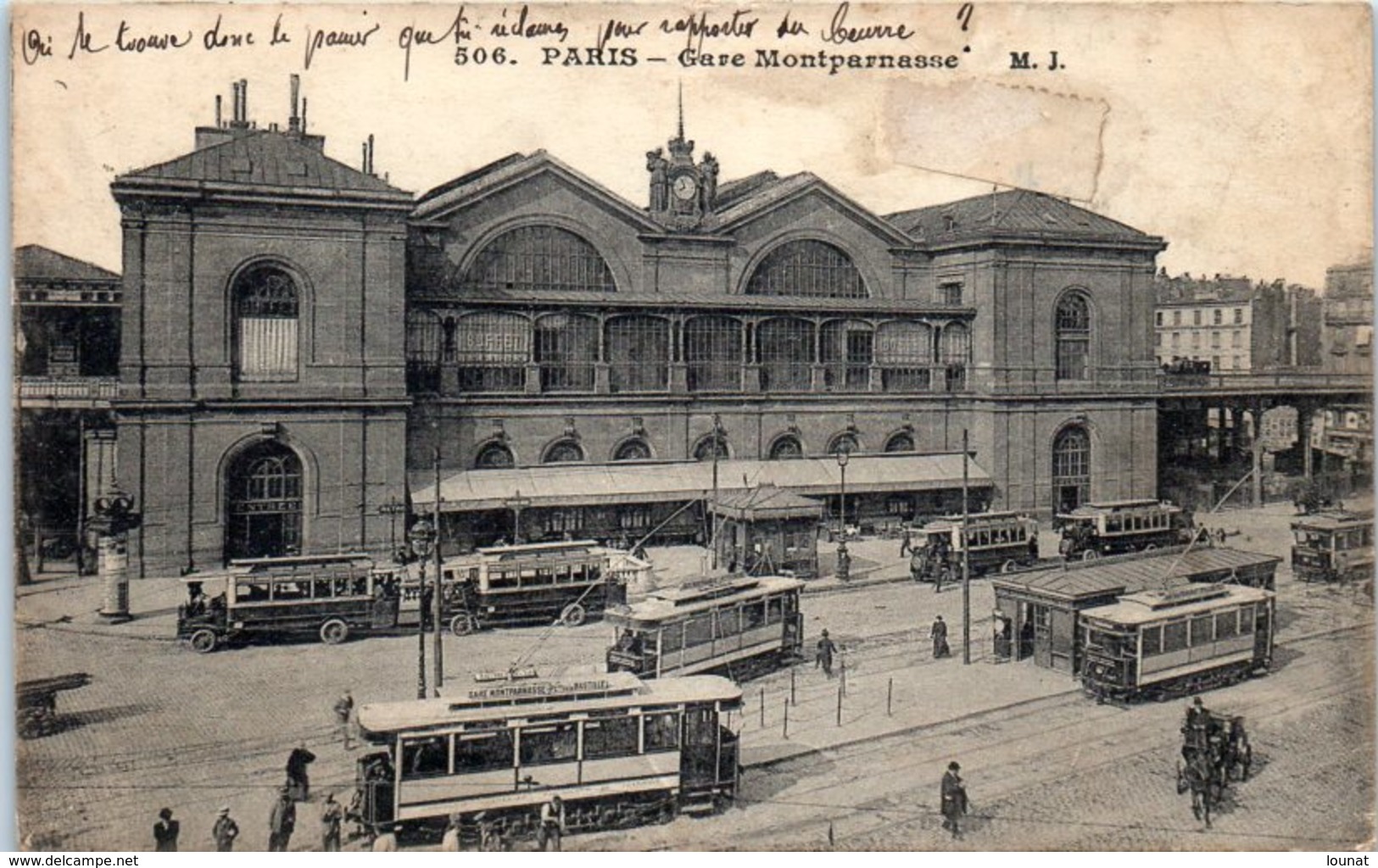 75 PARIS 15 ème - Gare Montparnasse - Bus - Tramway (pli Milieu Bas) * - Arrondissement: 15