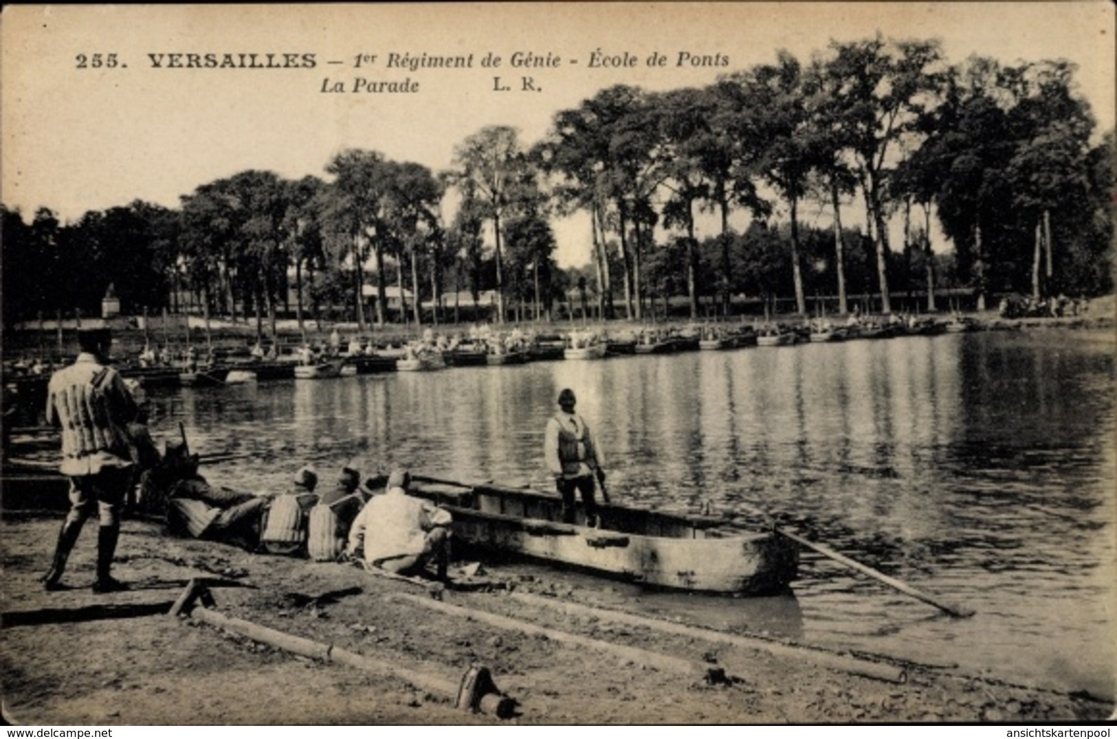 Cp Versailles Yvelines, 1er Régiment De Génie, École De Pont, La Parade - Other & Unclassified