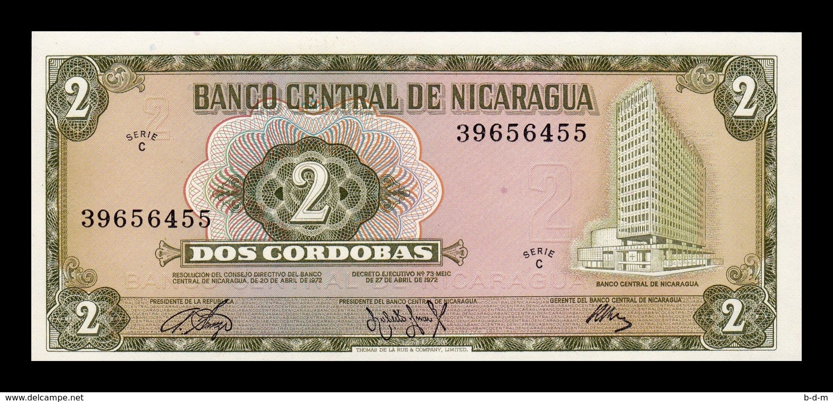 Nicaragua 2 Córdobas 1972 Pick 121 SC UNC - Nicaragua