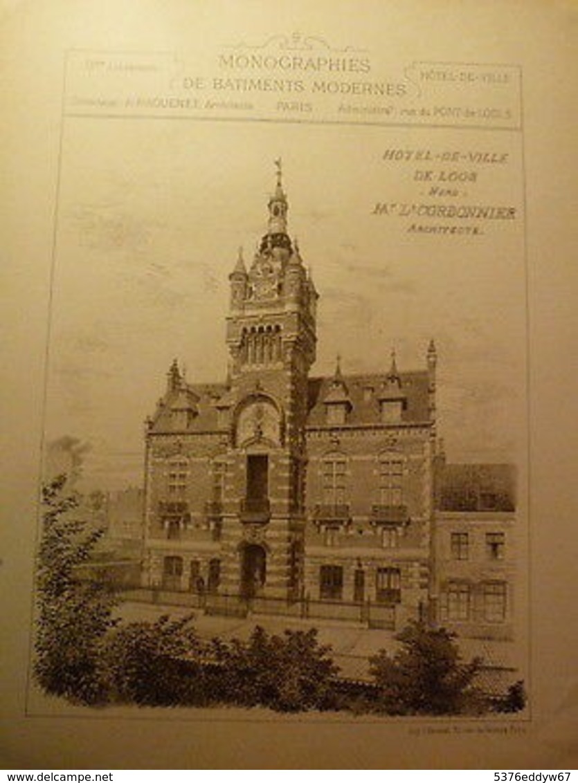 Architecture-Bâtiments Modernes-Hôtel De Ville De Loos-Nord-Mr L. Cordonnier - 1901-1940