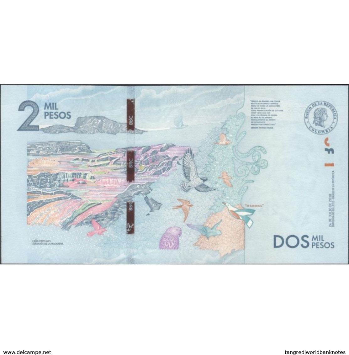 TWN - COLOMBIA 458d - 2000 2.000 Pesos 24.7.2018 (2019) Prefix AK UNC - Colombia