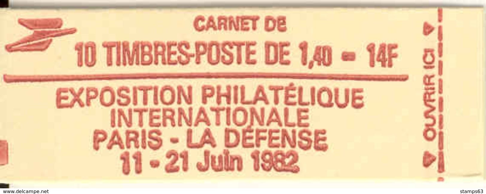 FRANCE - BOOKLET / CARNET, Yvert 2102-c5a, 1980, 10 X 1.40 Sabine Red - Sonstige & Ohne Zuordnung