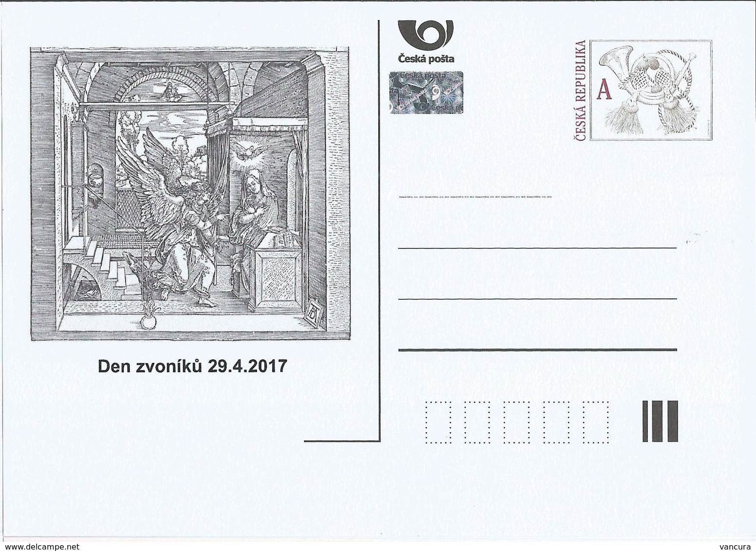 CDV C Czech Republic - Day Of Bellringers 2017 Annunciation Verkündigung Dürer - Religieux