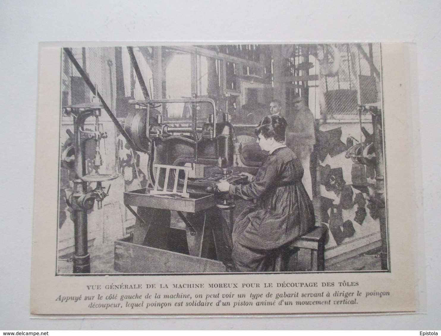 France  - Machine "Môleux"  Découpeuse Des Toles   -  Coupure De Presse De 1920 - Autres Appareils
