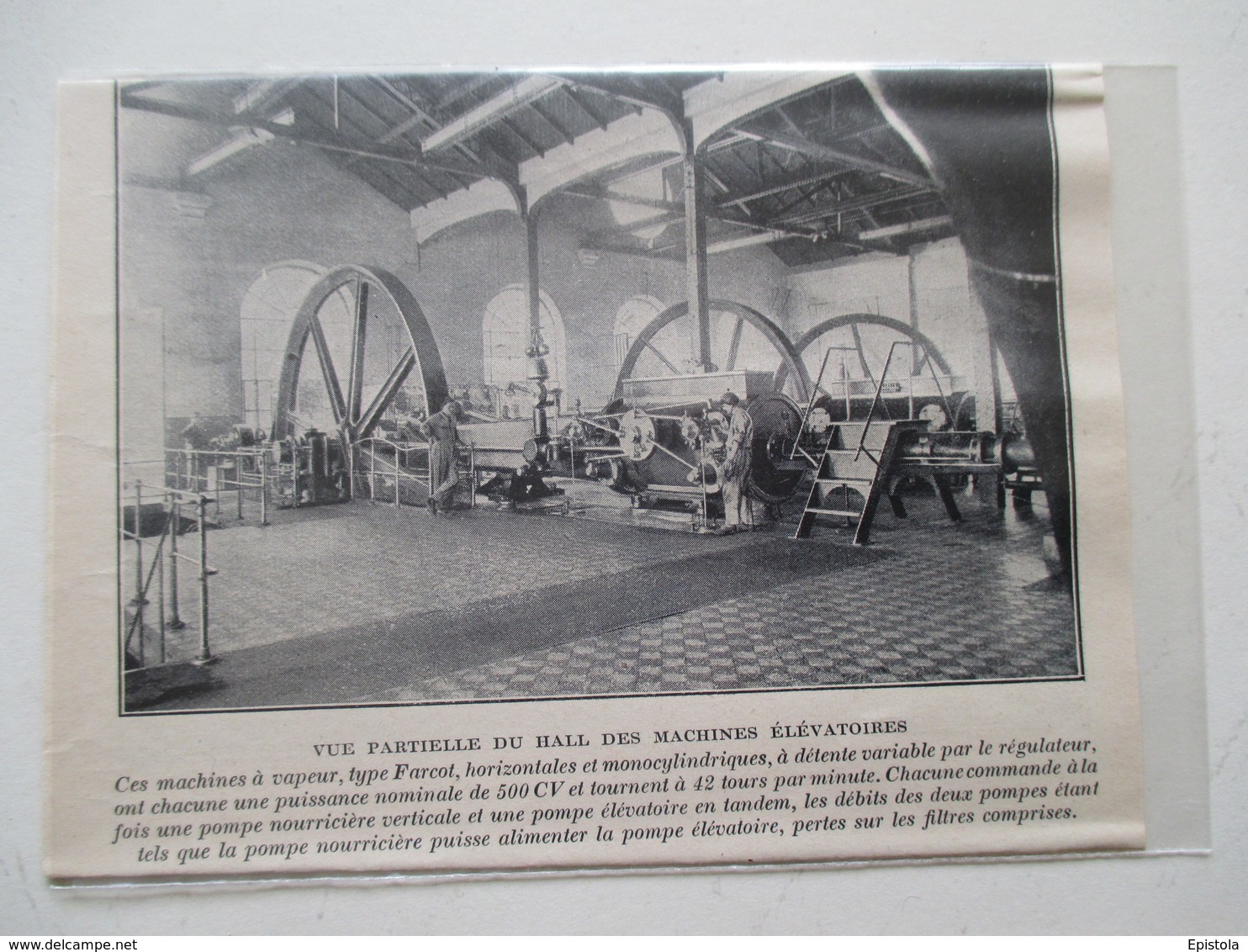 Usine De Choisy Le Roi  - Machine à Vapeur élévatoire "Type Farcot" -  Coupure De Presse De 1924 - Other Apparatus