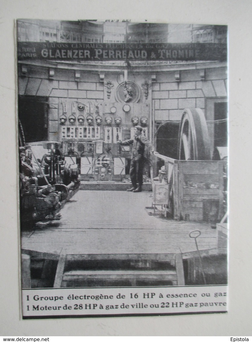 Paris -  Groupe électrogène Du Journal L'illustration   -  Coupure De Presse De1910 - Altri Apparecchi