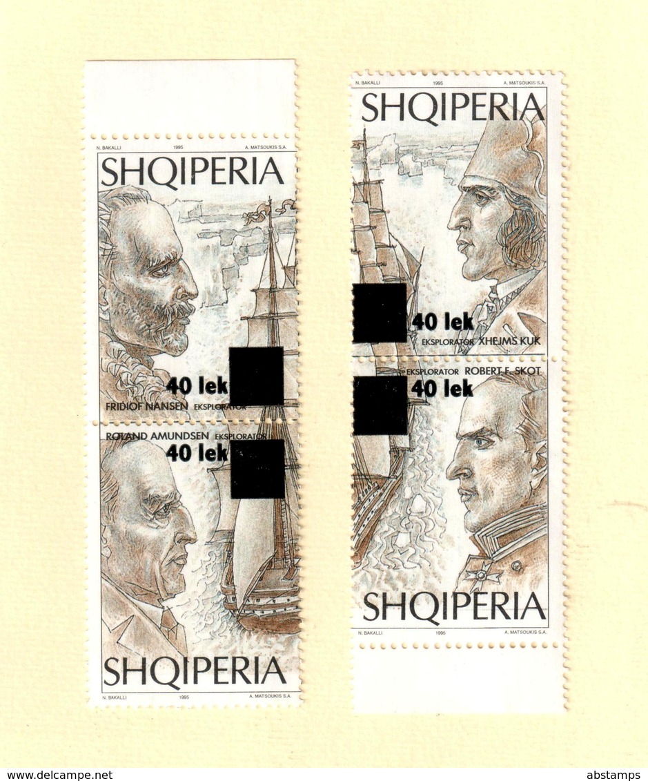 Albania Stamps 2006. Arctic Explorers. Overprint/Surcharged. Mich 3105-3108. MNH - Albania